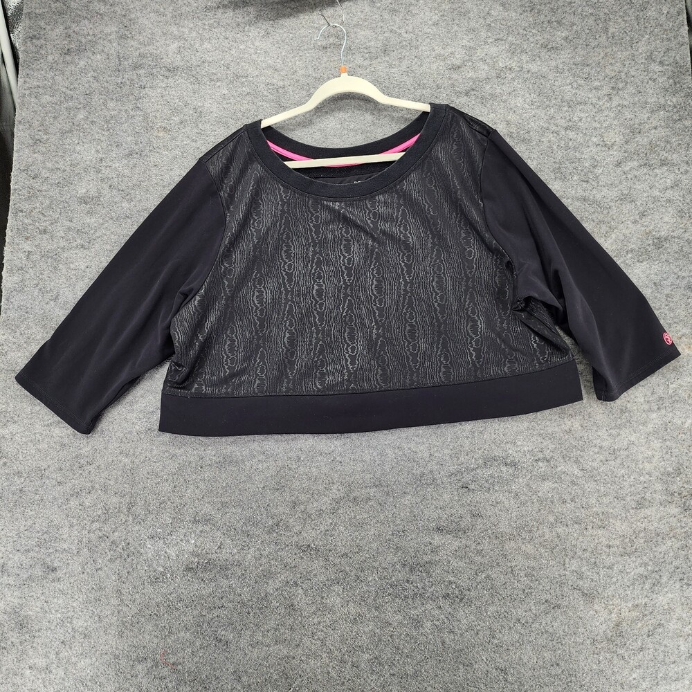 Sophie Theallet for LIVI Lane Bryant Shirt Womens 22/24 Black Crop